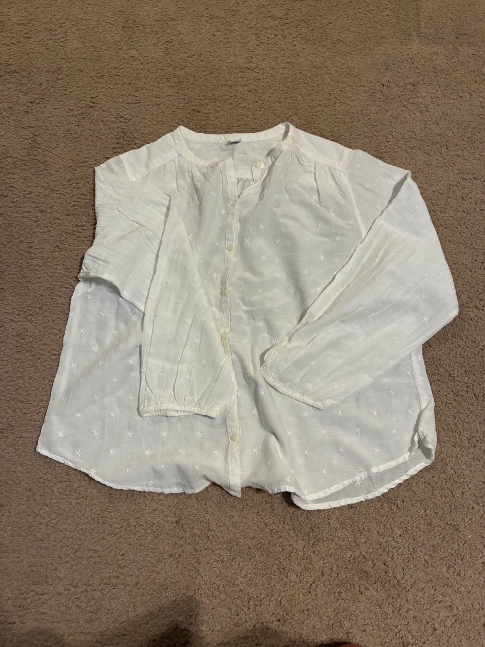 White Old Navy Blouse Size Medium